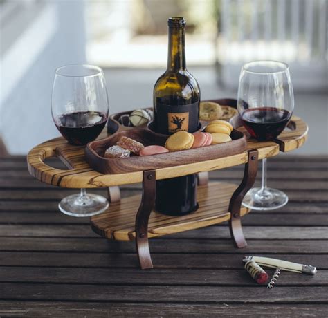 Wood Wine Caddy Wine Bottle Holder Wine Glass Holder Wine Etsy Wine