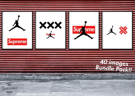 Supreme Jumpman Set of 4 Prints Supreme Kicks Sneaker | Etsy | Wall prints, Prints, Art prints