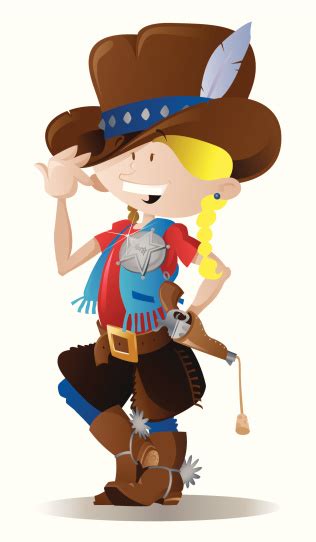 Little Cowgirl Sheriff Stock Illustration Download Image Now Istock