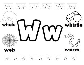 Letter W Worksheets! by Kindergarten Swag  Teachers Pay Teachers