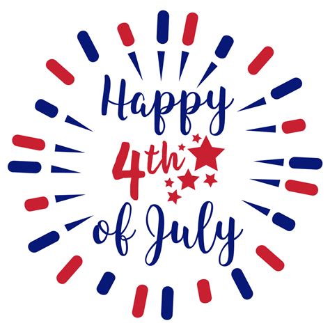 Happy 4th Of July Svg Svg Eps Png Dxf Cut Files For Cricut And