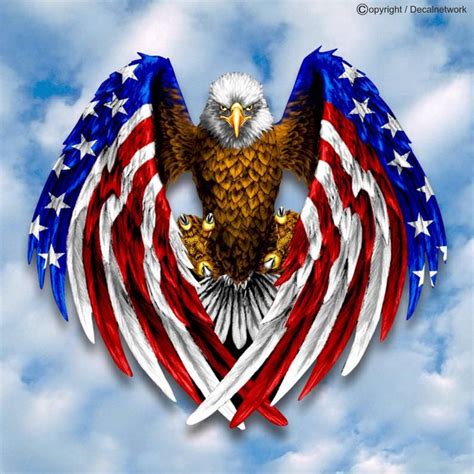 Eagle Vinyl Decal American Flag Sticker Patriotic Vehicle Car Etsy