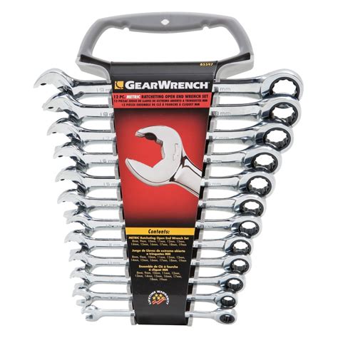 Gearwrench 85599 8 Piece Ratcheting Open End Spanner Set Sae