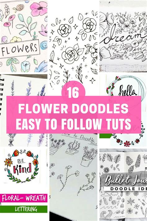 Easy Flower Doodles Video Tutorials To Show You How To Floral Up Your