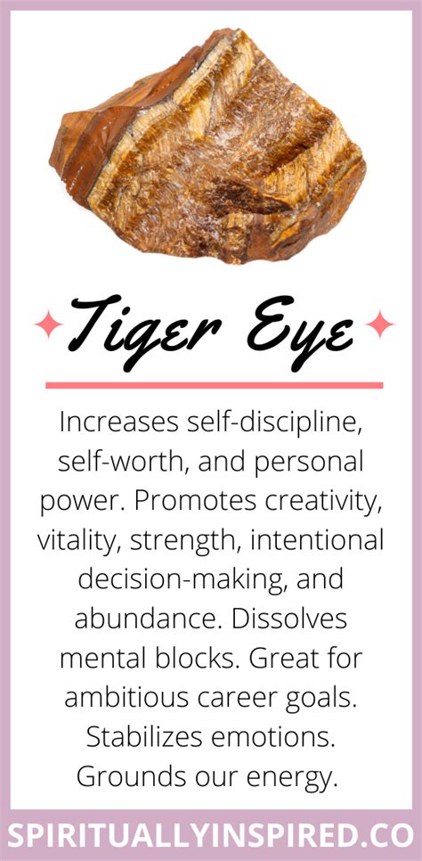 Tigers Eye Empowering And Lively Spiritually Inspired In 2020 Tiger