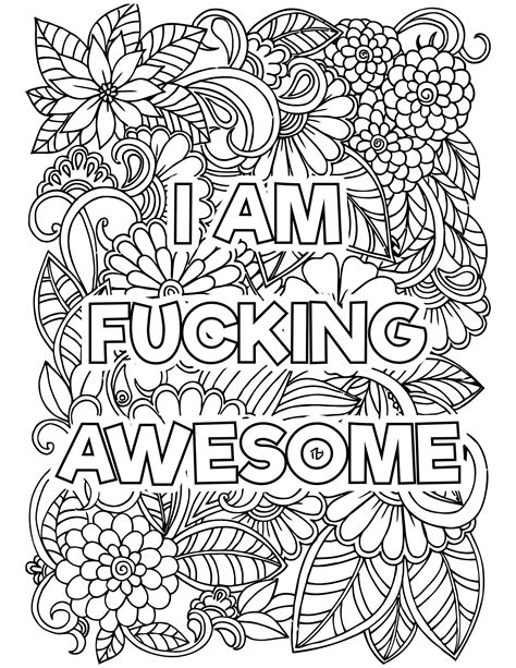 10 Adult Curse Words Coloring Pages Adult Coloring Pages Etsy Australia