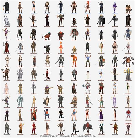 Art 100 Pixel Characters Rdnd