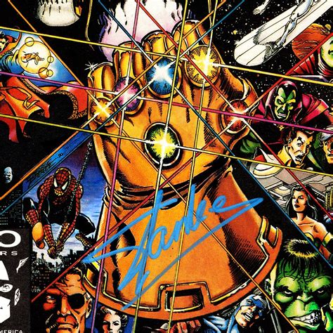 Thanos Infinity Gauntlet 1 Stan Lee Limited Signature Edition Comic