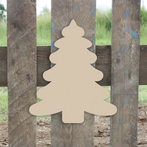 Christmas Tree Unfinished Cutout, Wooden Shape, Paintable DIY Craft DIY