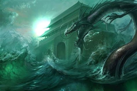 Fantasy Art Water Dragon Hd Wallpapers Desktop And Mobile Images