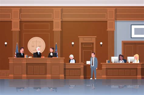 Empty Courtroom Clipart Goimages All