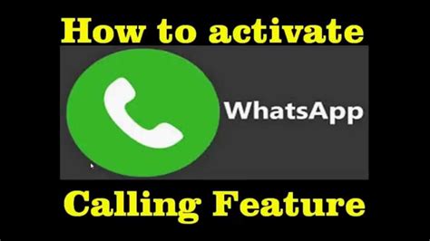 How To Activate Or Enable Whatsapp Voice Calling Feature Youtube