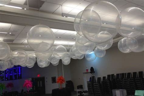 Clear Balloons On Ceiling Balloon Ceiling Ceiling Decor Balloon Arch