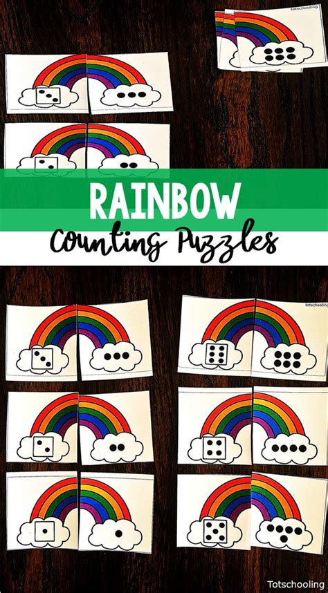 Rainbow Counting Puzzles Totschooling Toddler Preschool