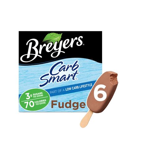 Breyers Carbsmart Frozen Dairy Dessert Fudge Bars 6 Ct