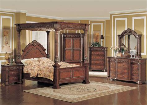 24 reasons you need a canopy bed. Traditional Queen Poster Canopy Bed 4 Piece Bedroom ...