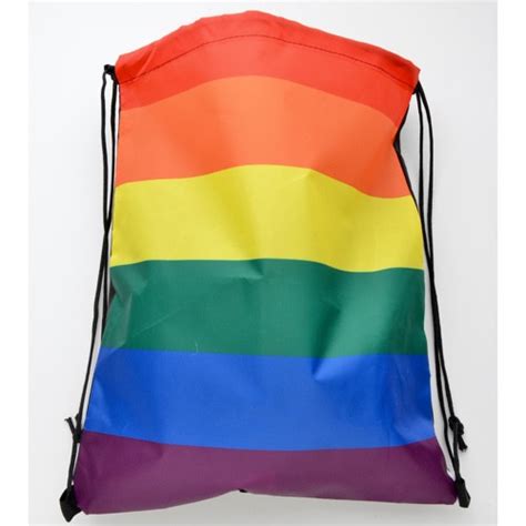 full rainbow flag drawstring backpack school bag gay pride lgbt lesbian pride ts and