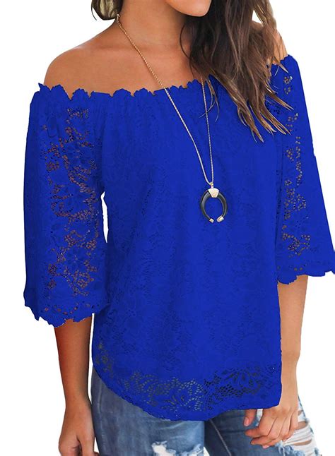 miholl women s lace off shoulder tops casual loose blouse shirts casual tops loose blouse