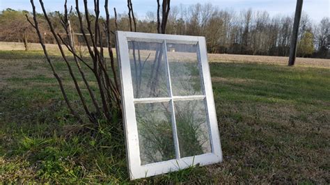 Vintage Antique 4 Four Pane Window Sash Frame Farm House Etsy