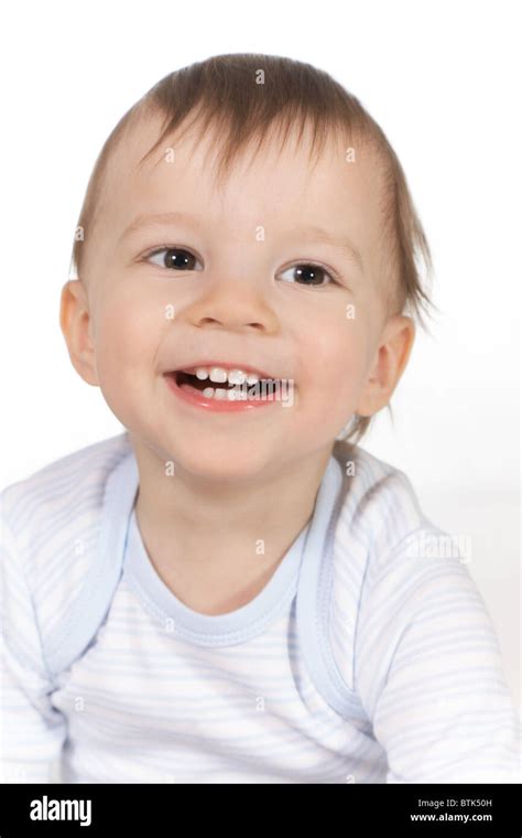 Portrait Of The Smiling Baby Stock Photo Alamy