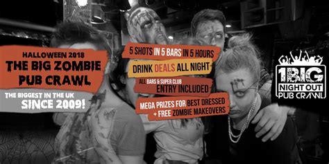 It's not a traditional pub crawl that happens once a year; London's Biggest Halloween Zombie Pub Crawl 2020 - 30 OCT 2020
