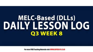 DepEd MELC Based Daily Lesson Log DLL Q Week Grade All Subjects