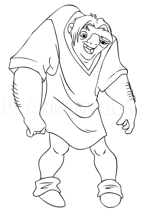 How To Draw Quasimodo Step By Step Drawing Guide By Dawn Dragoart Com Disney Drawings