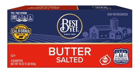 Salted Butter Quarters Best Yet Brand