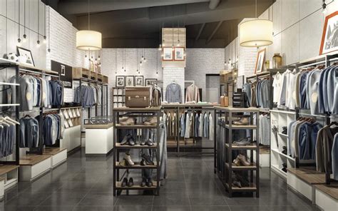 High Fashion Great Mens Apparel Stores Display Boutique Store Design