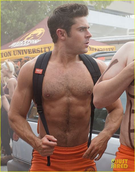Zac Efron Goes Shirtless In Skimpy Shorts For Neighbors 2