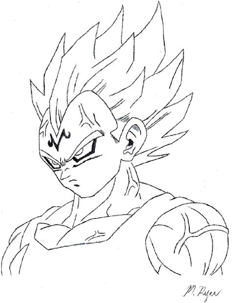 Speed drawing of majin vegeta from dragon ball z reference: Majin Vegeta by LSSJSnowV on Newgrounds