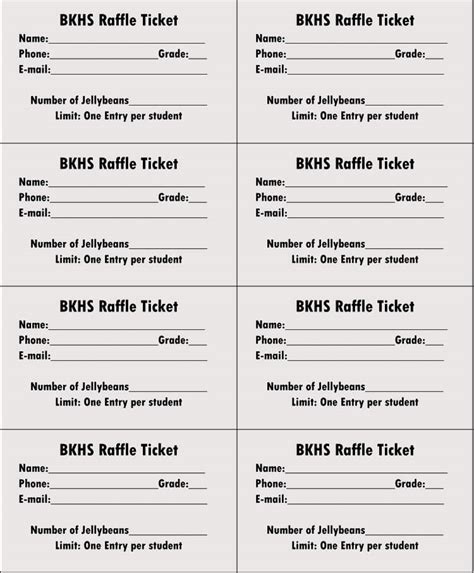 Raffle Ticket Template Free Download Aashe