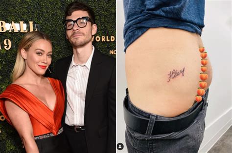 Hilary Duffs Husband Matthew Koma Gets Tattoo Of Her Name On His Butt