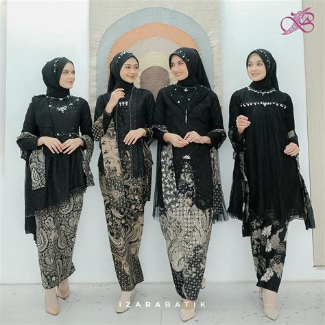 Jual Kebaya Hitam Series Gaun Kebaya Batik Modern Shopee Indonesia