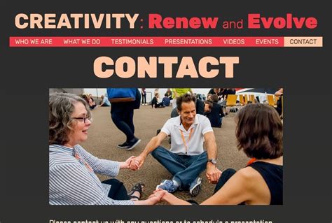 Creativity Renew And Evolve Website Created By Chris Oneal Design