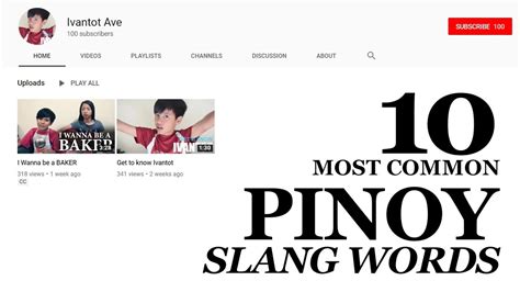 Tagalog 101 10 Commonly Used Pinoy Slang Words Youtube