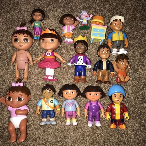 Dora The Explorer Collector Figure Set 5 Pieces Includes Dora Diego Boots Swiper And Isa