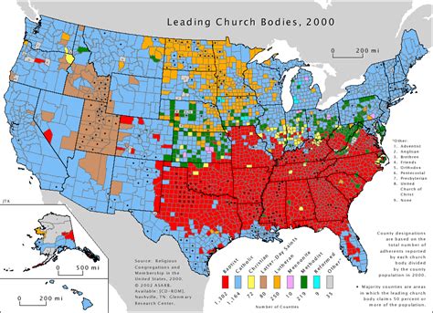 Map Of Us Religions