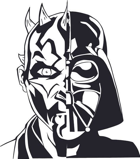 Darth Maul Vader Star Wars Cartoon Character Wall Art Vinyl Sticker