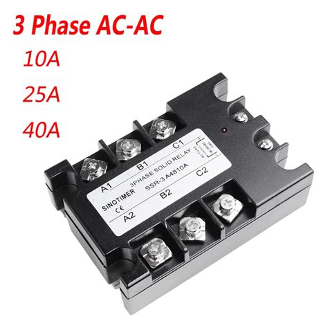 10a 25a 40a Ssr 3 Phase Solid State Relay Ssr 10 Ac To Ac Solid State