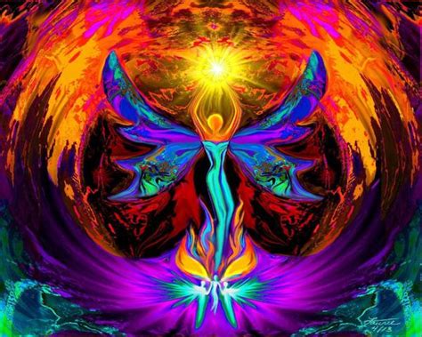 Reiki Angel Art Chakra Healing Energy Art Print Primal