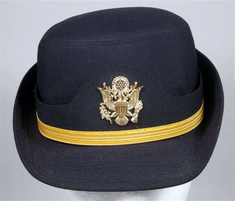 Us Army Female Company Grade Officer Dress Blues Hat Cap For Dress