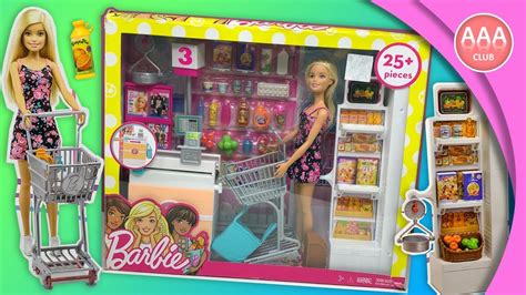 Barbie Doll Grocery Store Supermarket Playset Aaa Club Youtube