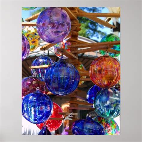 Rainbow Blown Glass Globes Color Photo Poster Zazzle