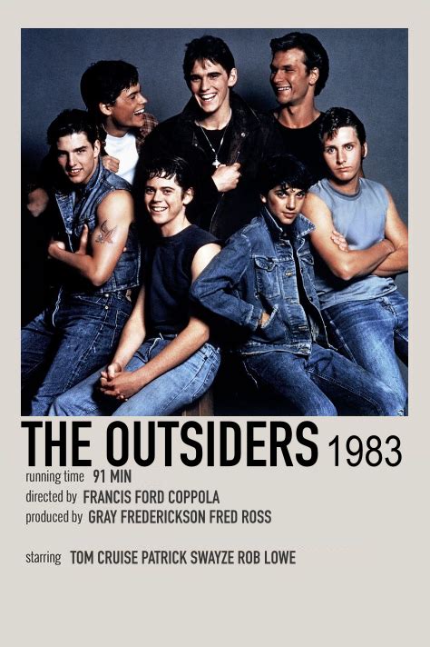 The Outsiders Polaroid Poster By Me Iconic Movie Posters Film Posters Vintage Film Posters