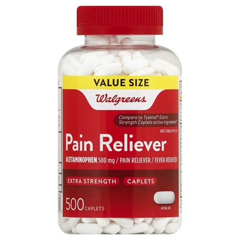 Walgreens Pain Reliever Extra Strength Caplets Walgreens