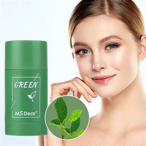 Green Tea Clay Mask Stick Deep Cleansing Shrink Pore Oil Control Moisturizing Hydrating