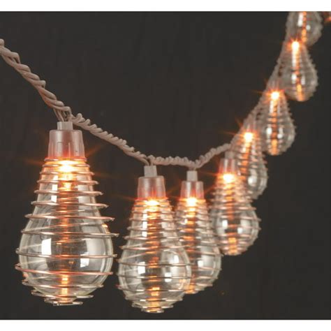 Gerson Edison Bulb Wire Spiral String Patio Light Set