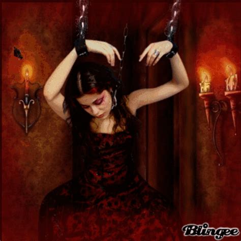 Red Gothic Woman Caught In Chains Picture Blingee Com