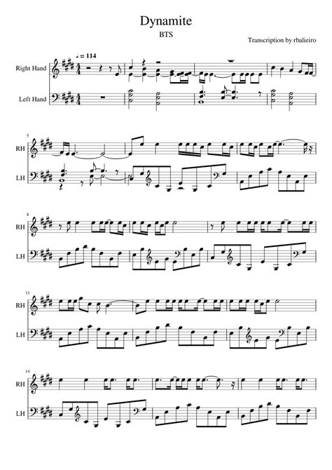 All piano letters for anime songs, sorted in alphabetical order. 🎆 BTS — Dynamite Free Piano Sheet Music PDF | Piano sheet ...